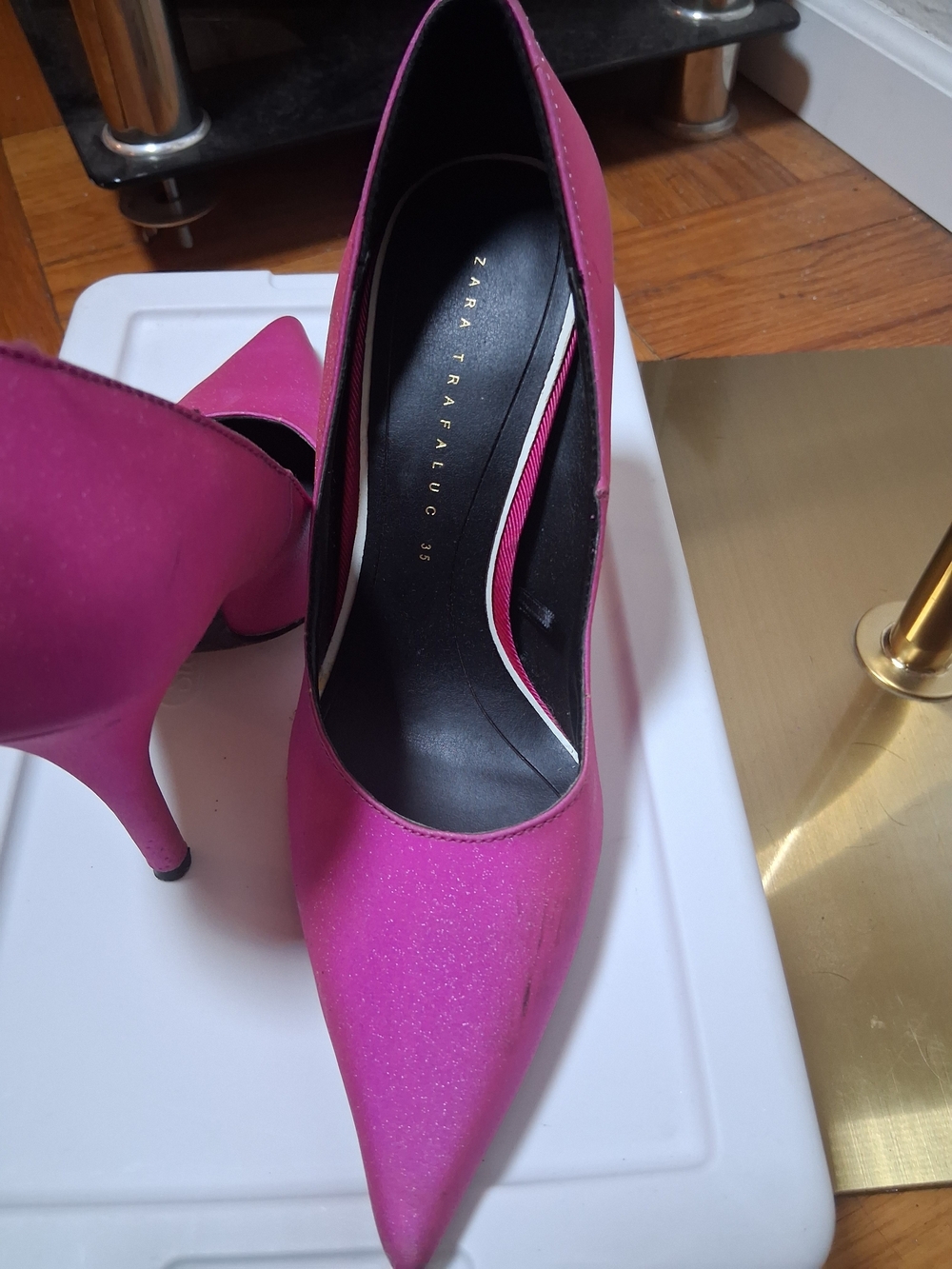Zara Women's Pink Pointed Toe High Heels